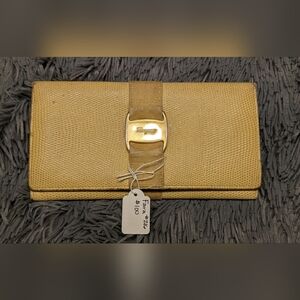 Salvatore Ferragamo Lizard Long Flap Bifold Wallet